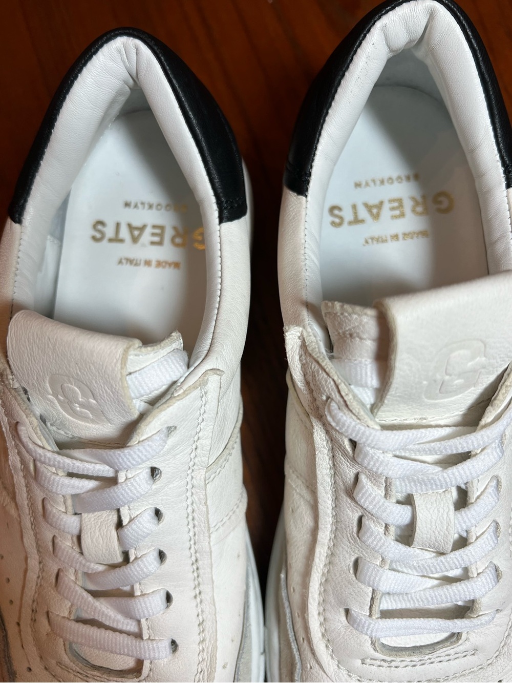 Greats Brooklyn Leather & Suede Sneakers | White | Minimalist Designer Style - Picture 7 of 16